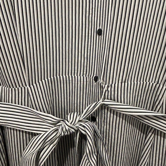 NWT Calvin Klein Women’s Plus Size 24 Striped Button Sleeveless Dress - Picture 9 of 13